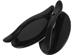 Conjunto De 2 Puxadores Autoadesivos Plástico Preto Para Gavetas