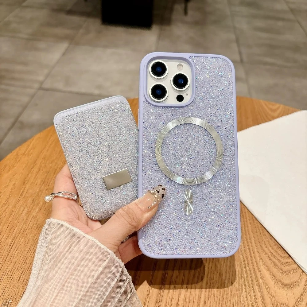 (roxo Claro, Iphone 15 Pro Max) Capa Para Celular Com Compartimento Magnético Para Cartão, Compatível Com Iphone, Capa Protetora À Prova De Choque.