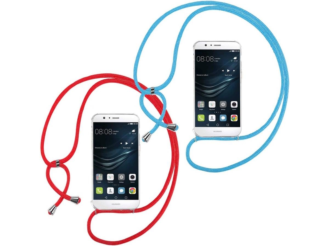 2x Capa Huawei P9 Lite HONGWE. Com corda Transparente, Azul