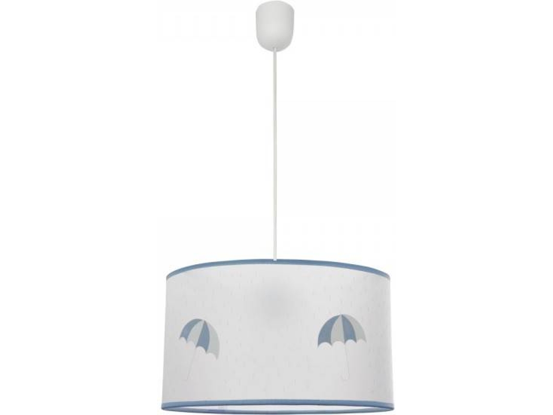 Candeeiro de Teto FABRILAMP Lluvia (Azul Claro - E27 - 60 W - Têxtil)