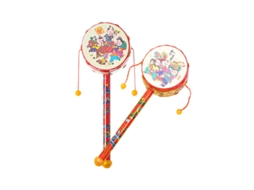 Conjunto de Chocalho de Madeira para Bebê2 Peças 6 12 Meses, Desenvolve a Pegada CZHHMART