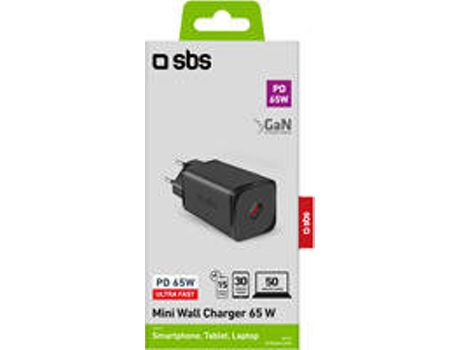 Carregador SBS TETRGAN1C65W (Tipo-C - 65 W - Preto)