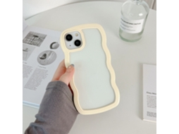 Capa Para Iphone 17 Air, Amarela Clara, Com Estampa De Ondas E Vento, Transparente, Com Airbag E Proteção Contra Quedas.
