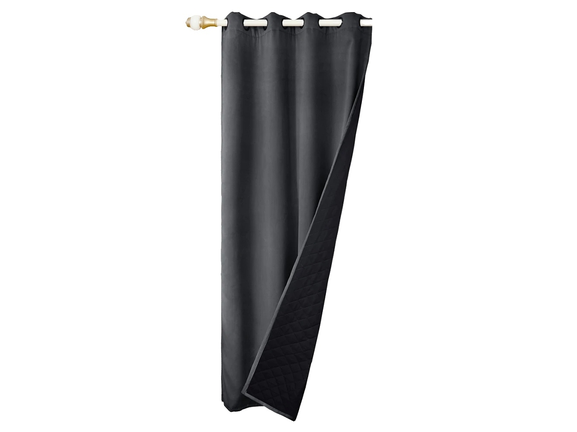 Cortinas Blackout, Isolamento Térmico, Redução De Ruído, 132x244cm, Cinza