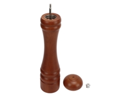 Moedor de pimenta e sal manual de madeira recarregável com núcleo anti rugem inox 32cm S/MARCA