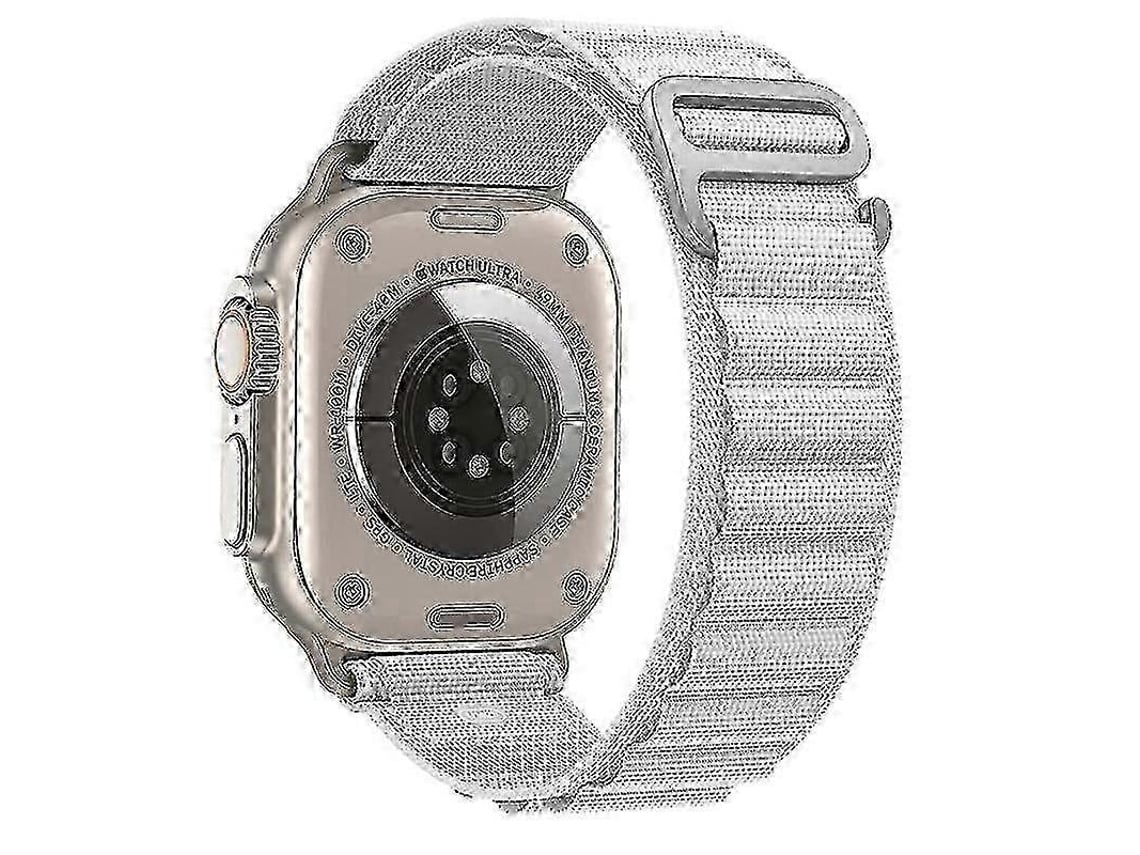 Pulseira De Relógio Alpine Loop De Nylon, Ajustável Com Gancho, Compatível Com Smartwatch, Branca