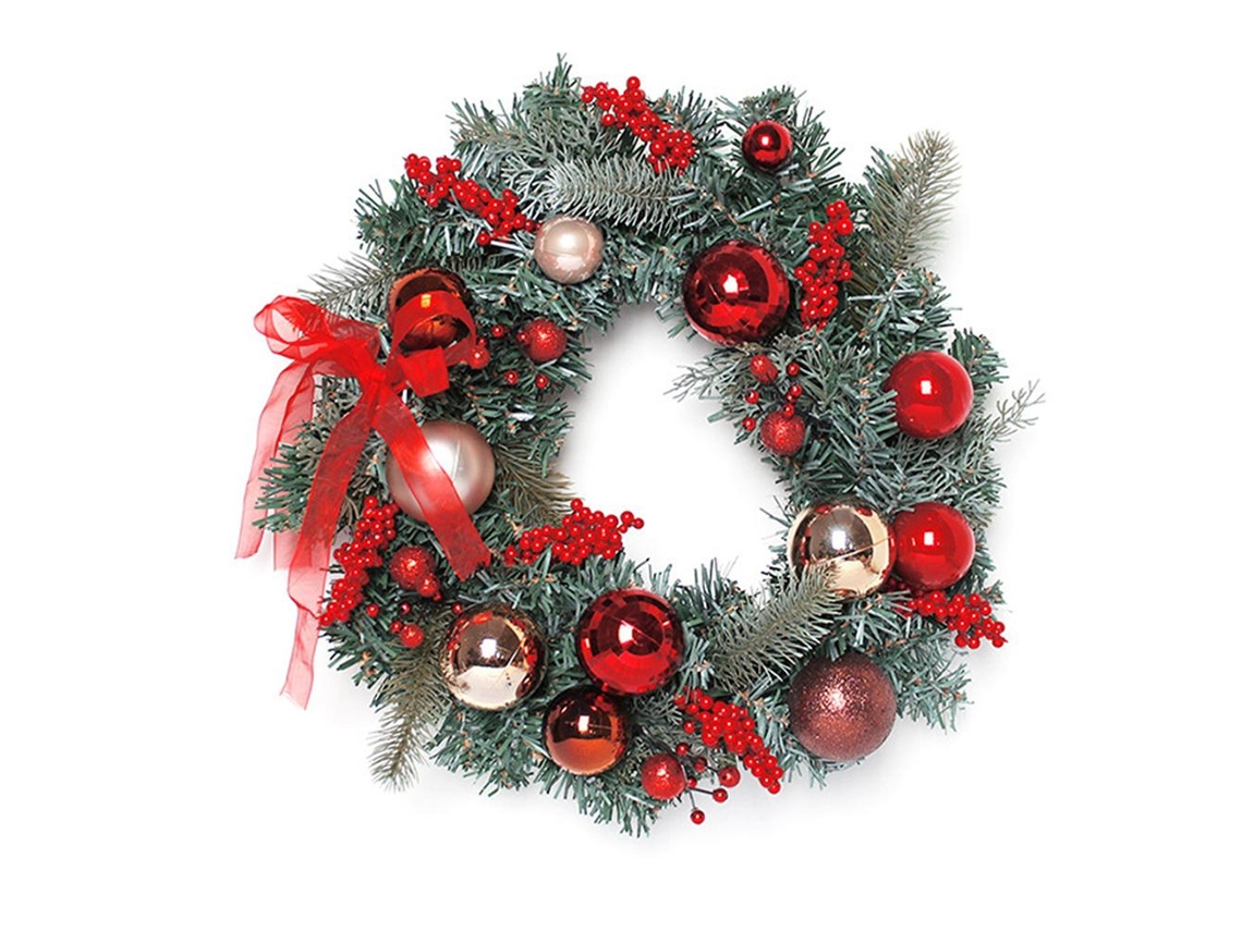 Laxiscreed Guirlanda De Natal Com Bola, Enfeite Festivo Para Porta Ou Árvore Merry Christmas