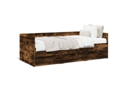 Daybed, Daybeds Vidaxl Marrom Madeira Processada (75 X 190 Cm)