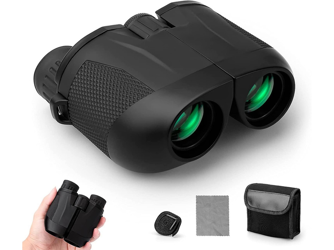 Binóculos 10x25 Hd Ip68 Visão Noturna Bak4 Prisma Fmc Verde Observação Pássaros Viagens Caminhadas Caça Passeios Preto Bestvite