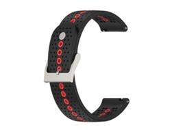 Pulseira De Relógio Lurelia Para Garmin Forerunner 645 Music 20 Mm Silicone Preto Laranja