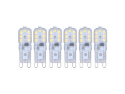 Lâmpada G9 Led regulável 3w 14 Leds luz natural proteção ocular 6pcs para lustres e lâmpadas de mesa