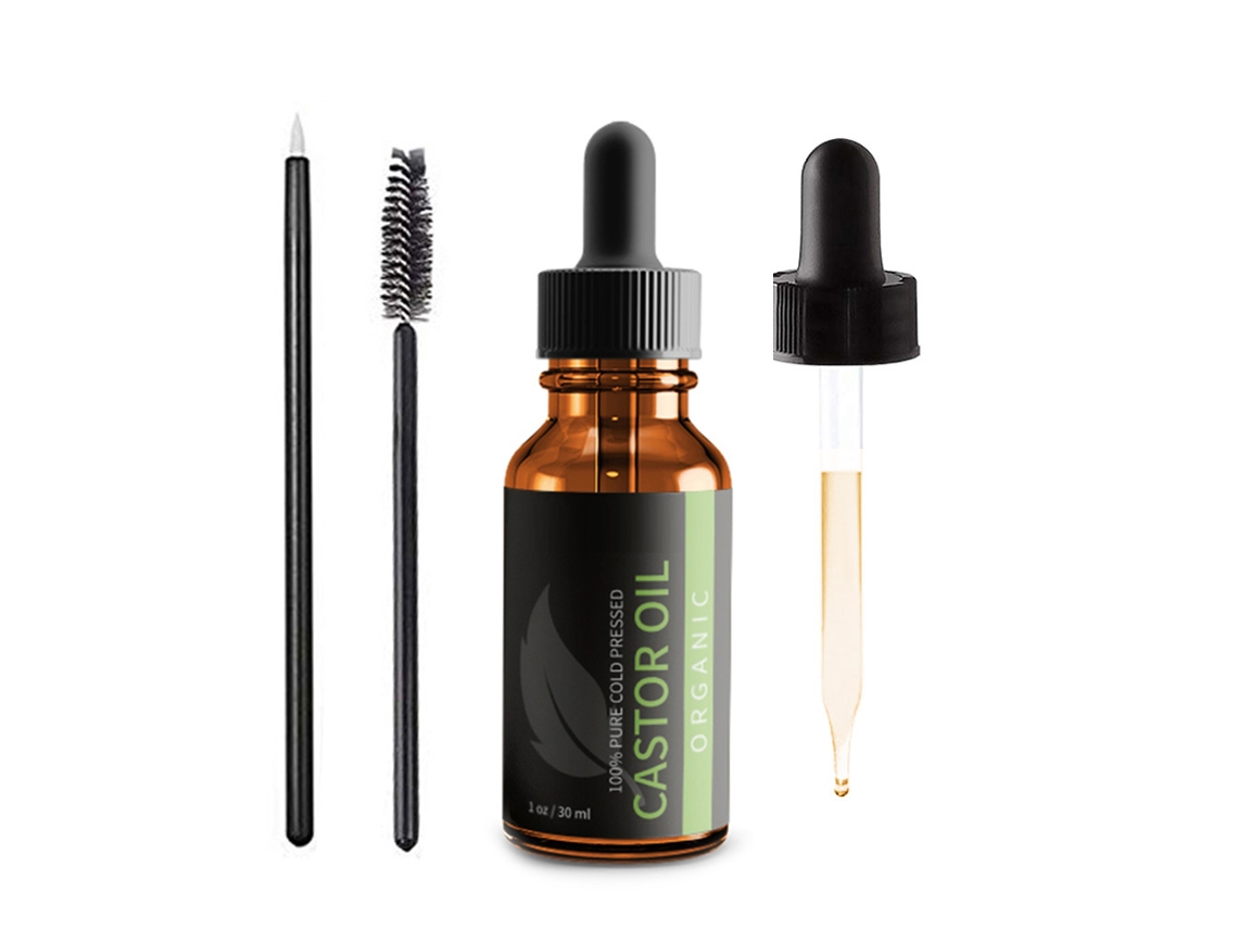 Soro Para Pestanas 30ml Óleo De Rícino Puro Para Crescimento De Cabelo Pestanas Sobrancelhas