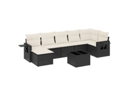 Garden Sofa Set, Garden Sofa Sets Vidaxl Preto Rattan / Vime (n/a)