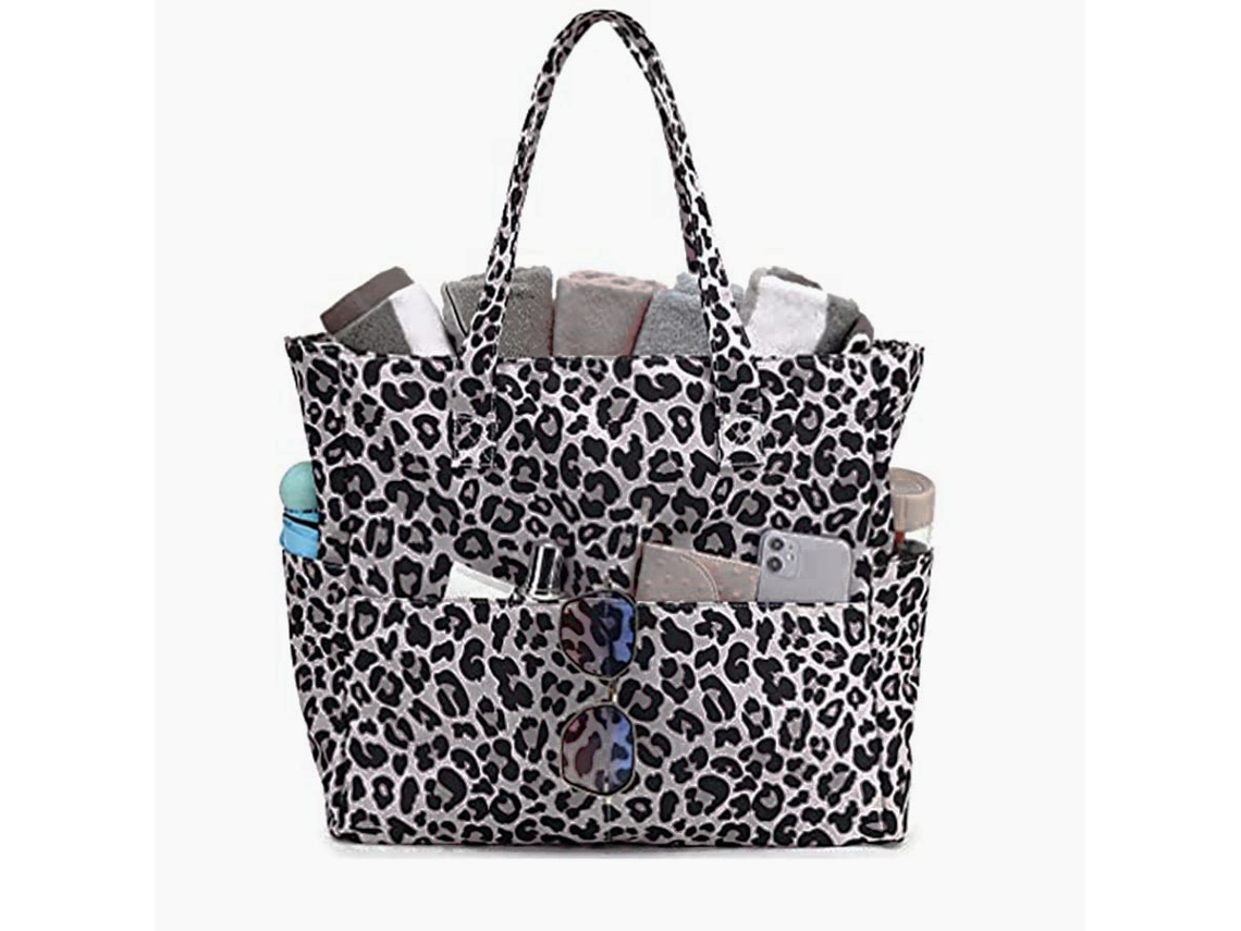 MISSCA Bolsa Tote Estampado Leopardo Grande Capacidade