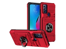 Capa De Celular Tpupc À Prova De Choque Com Compartimento Para Cartão E Suporte De Anel De Metal