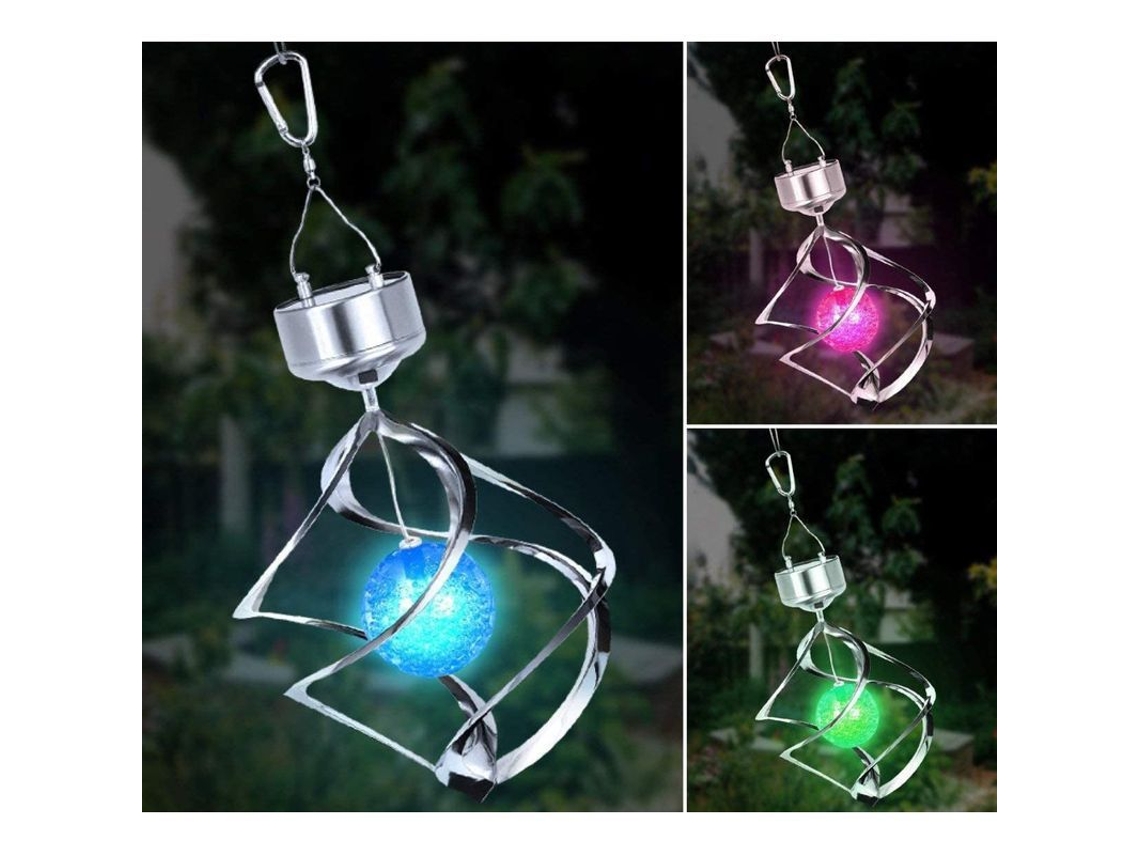Luz Solar Giratória Nova Line Saturno com Bola de Vidro, controle automático, marca S/MARCA