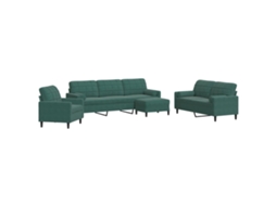 Sofa Set, Sofa Sets Vidaxl Verde Veludo (n/a)