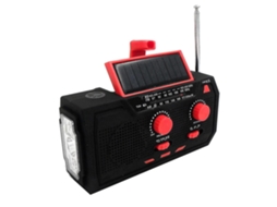 Rádio Solar Multifuncional Com Manivela, Rádio Meteorológico Fm/am, Lanterna Led De Emergência Para Acampamento Ao Ar Livre Olysi Shop
