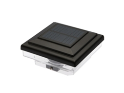 Poste De Luz Solar Led À Prova Dágua Para Decoração De Deck Externo E Cerca De Jardim Luz Preta E Branca SUNNY SPACES
