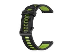 Pulseira De Silicone Listrada Bicolor De 20 Mm Para Samsung Galaxy Watch4/active2 (branco E Preto)