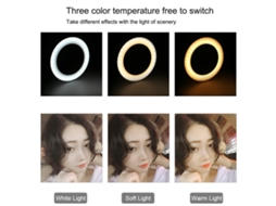 Luz Anel Led para Live Móvel LAXISCREED com Tripé e Clips