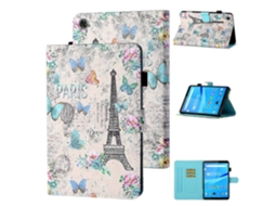 Capa De Couro Inteligente Para Tablet Lenovo Tab M10 De 3ª Geração Com Desenho Colorido E Costura.