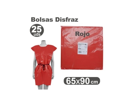 Livro Pack/25 Bolsas De Plástico Para Disfraces 65x90cm Color Rojo De Desconocido (espanhol)