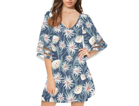 Vestido CABLECC Fyy Havaianocom Meia Poliéster Multicor (M)