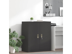 Vidaxl Armário De Arrumação Preto 80 X 40 X 90 Cm Aço