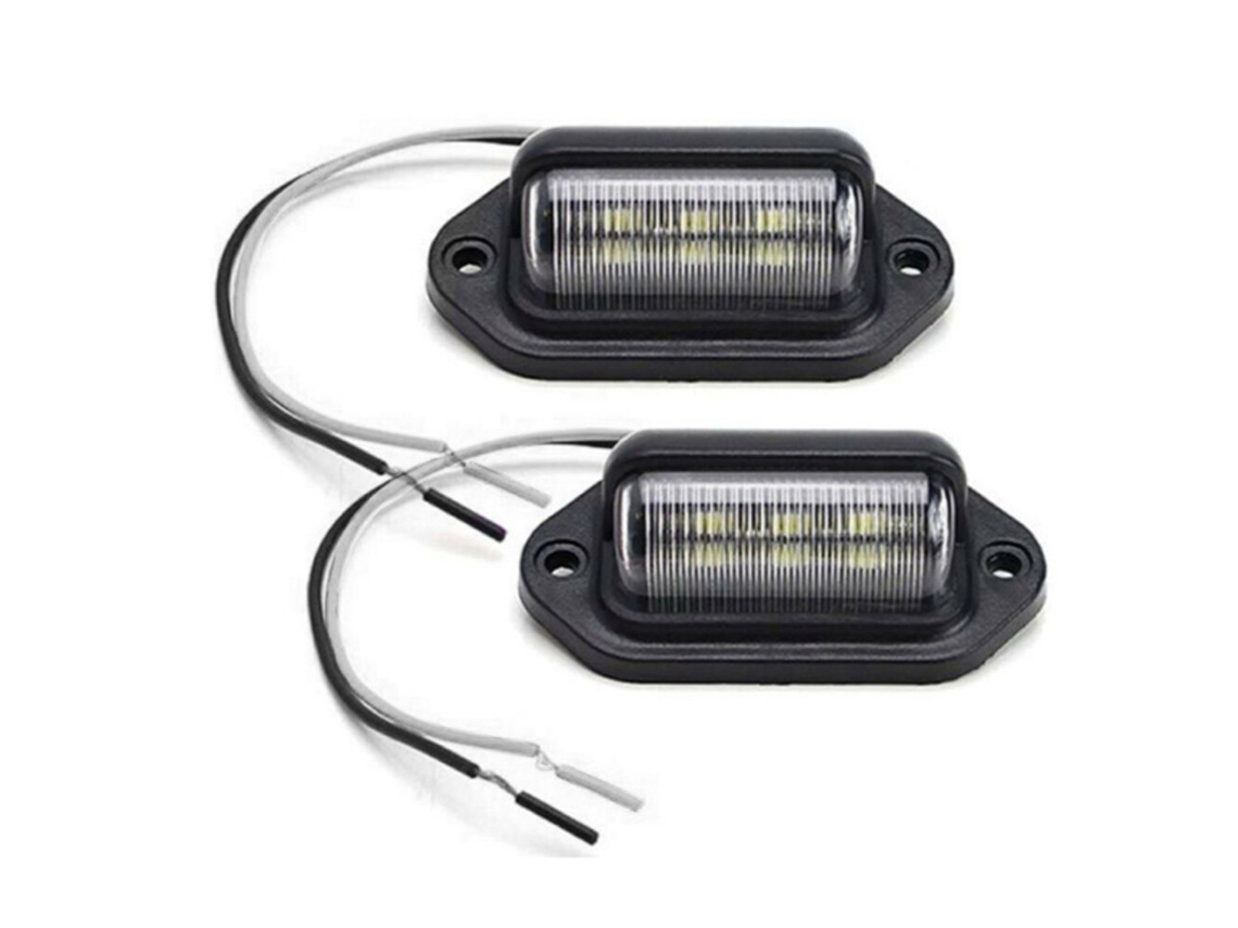 Luz de placa de 6 LEDs: Iluminação externa para carros, barcos, motocicletas, aeronaves, autocaravanas, caminhões e reboques (RVs)