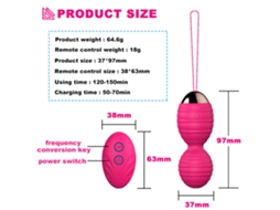 Bolas De Treinamento Do Assoalho Pélvico Feminino Com Controle Remoto Vibrador