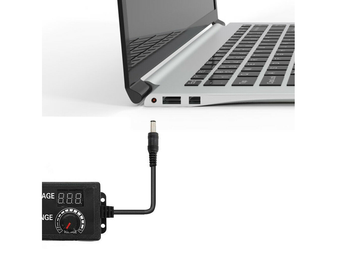 Adaptador de Tensão YURU Ajustável 3v 12v 5a, Universal 100-240v, Plug and Play, Estável