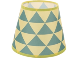 Abajur Triangular Verde Em Tecido Para Luminária De Mesa Decorativa, Fácil De Montar.