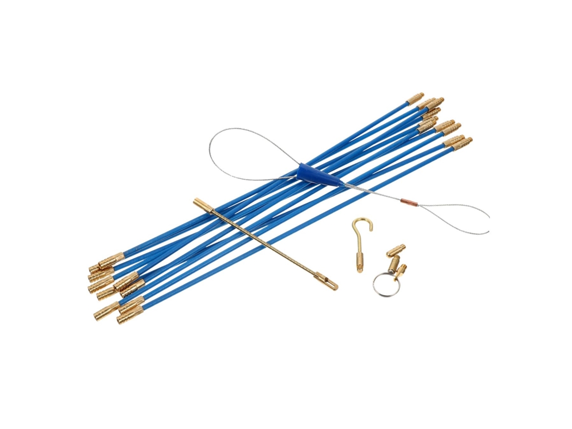 Kit De 10 Peças De Fibra De Vidro Flexível De 33 Cm Para Puxar Fios Elétricos