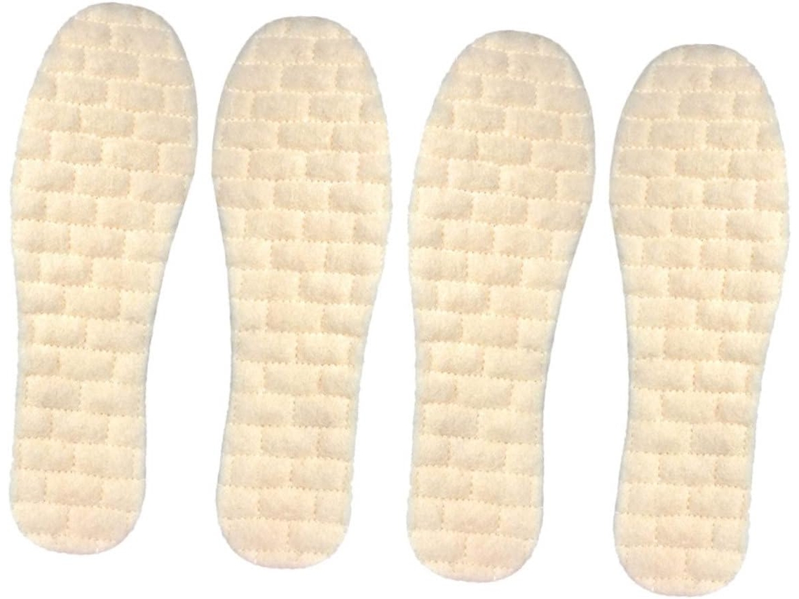 2 Pares De Palmilhas Térmicas Forradas Com Lã Para Botas E Calçados Inverno Isolantes Tênis