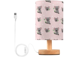 Abajur De Cabeceira Em Formato Coala Desenho Animado Com Porta Usb, Sem Necessidade De Lâmpada, Luz Led Quente Para