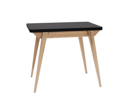 Mesa extensível 90x65x76 Preto RAGABA Envelope para 4 pessoas