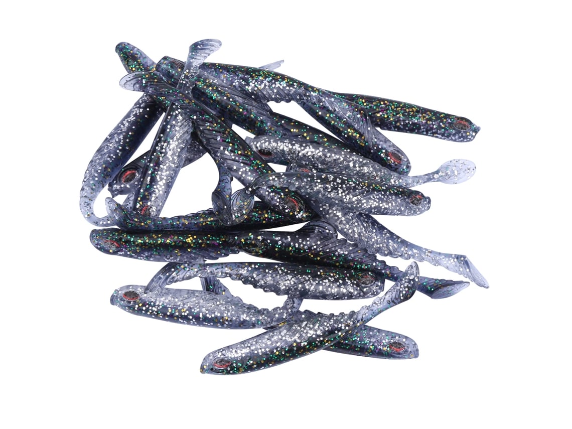 Isca de Pesca Simulada com Gatilhos para Água Doce e Salgada, Verde, Transparente S/MARCA