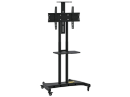 Suporte para TV com Rodas MAISON EXCLUSIVE para telas de 32 a 70 polegadas. Medidas máximas: 600x400mm. Peso: 60kg.