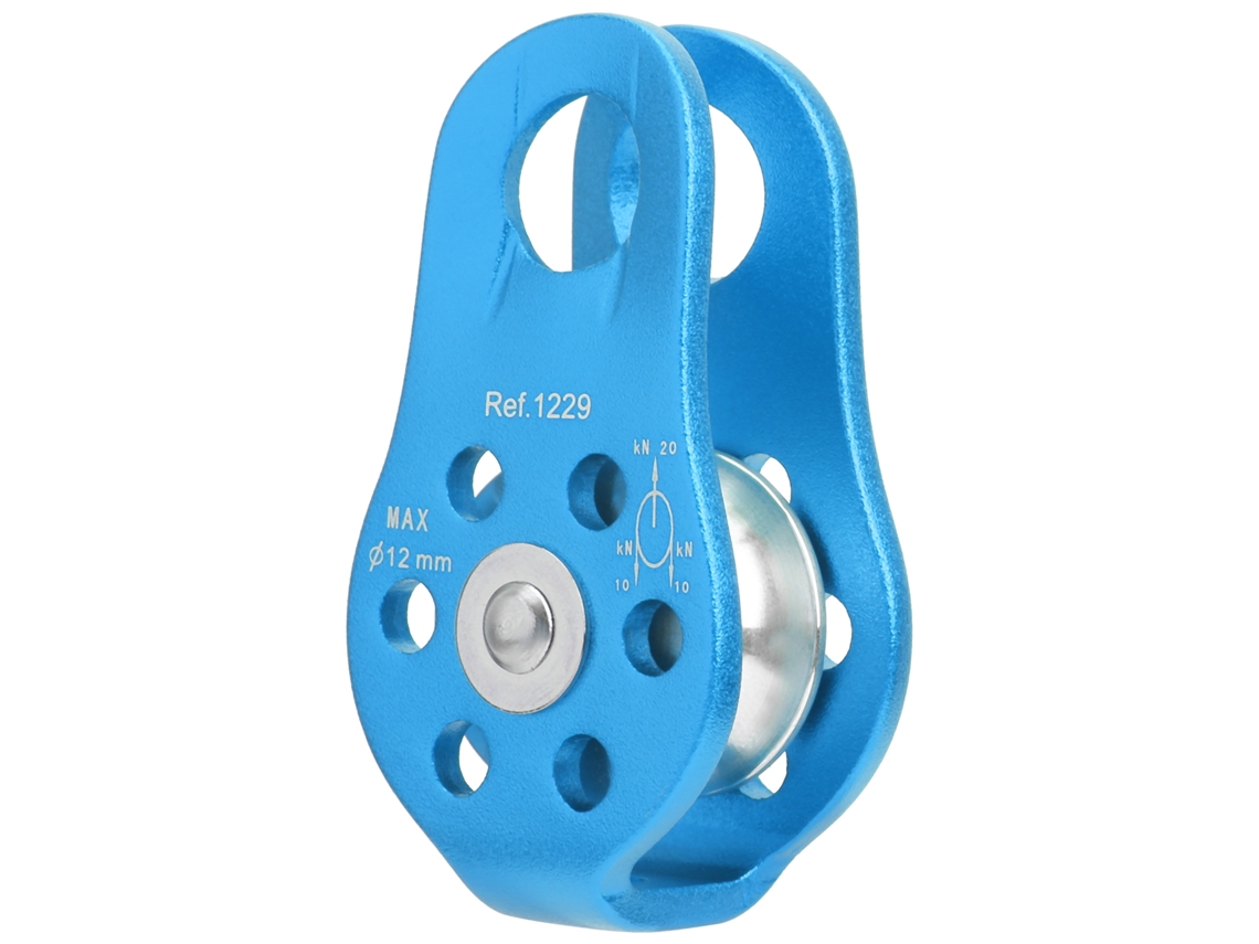 Polipasto 2026 Lateral de Aluminio 20kn para Escalada e Trabalhos Aéreos, Azul | S/MARCA