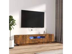 Vidaxl Conjunto Móveis De Tv 2pcs C/ Leds Madeira Carvalho Fumado