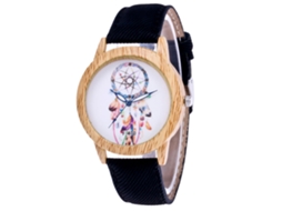 Reloj De Pulsera De Cuarzo Analógico Con Correa De Denim Para Hombre Y Mujer Zhoulianfa (negro)