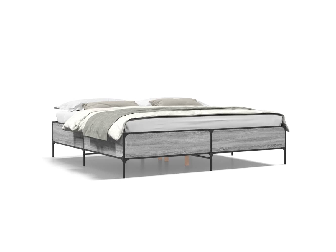 Estrutura de Cama 200x200 Cm Derivados Madeira/metal MAISON EXCLUSIVE