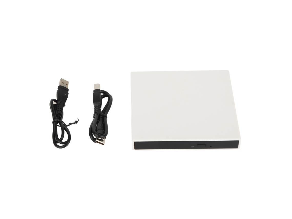 2026zentro-unidade De Leitura E Gravação De Dvd/cd Externa Ultra Fina Usb 2.0 Portátil Para Laptop E Pc Branco