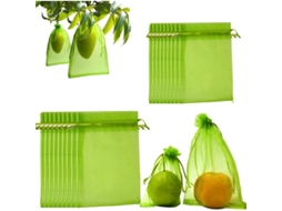 Rede De Jardim, Saco De Proteção Para Frutas Com Cordão Verde 100pcs 10*15cm Para Árvores E Legumes