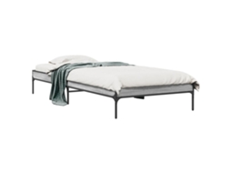 Bed Frame, Bed Frames Vidaxl Cinzeto Madeira Processada (100 X 200 Cm)