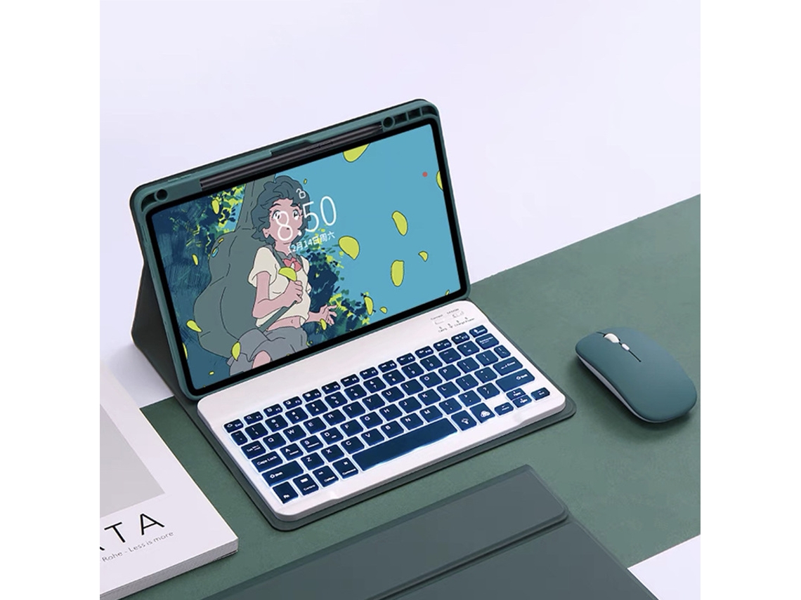 Capa Teclado Para Xiaomi Pad 7/7pro 11.2 Polegadas, Com Teclado E Mouse Retroiluminado (verde Escuro) Cuich (2024)