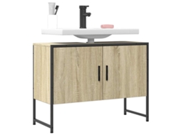 Vidaxl Armário Lavatório Wc 80x33x60 Cm Deriv. Madeira Carvalho Sonoma