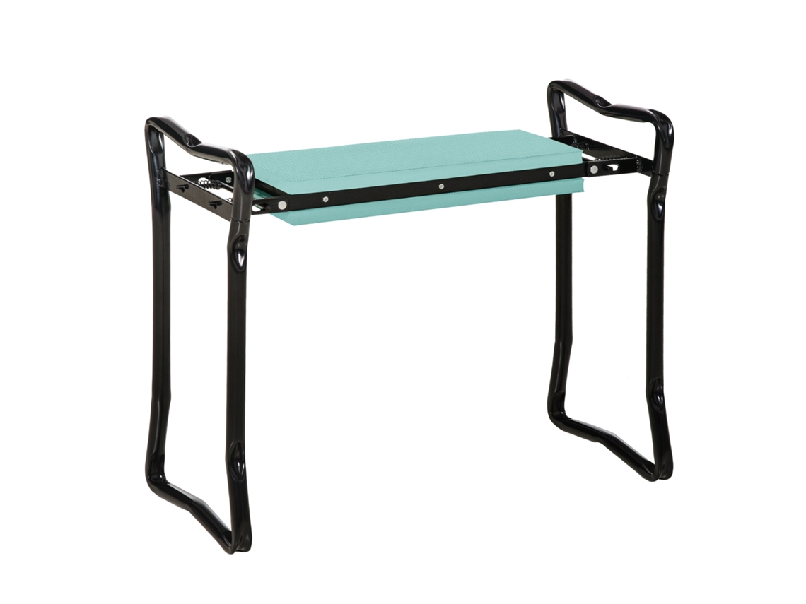 Banco Dobrável Joelhos Eva Aço Verde 58x28x49cm 150kg