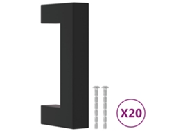 Cabinet Handle, Cabinet Handles Vidaxl Preto Aço Inoxidável (64 Mm)